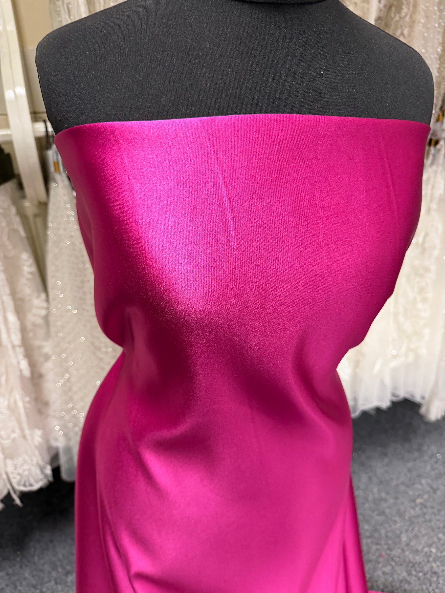 Dark Pink Polyester Satin - Contessa (CF)