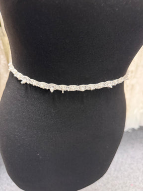 Ivory Beaded Sequin Edging - T957