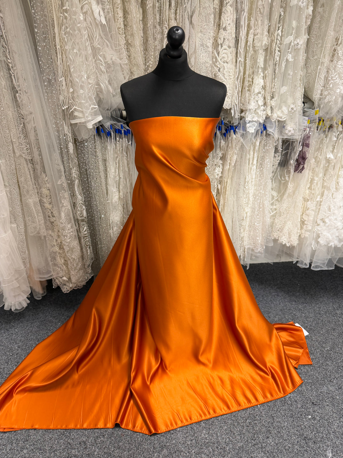 Burnt Orange Polyester Satin - Contessa (CF)