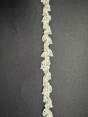 Ivory Beaded Lace Trim - T835