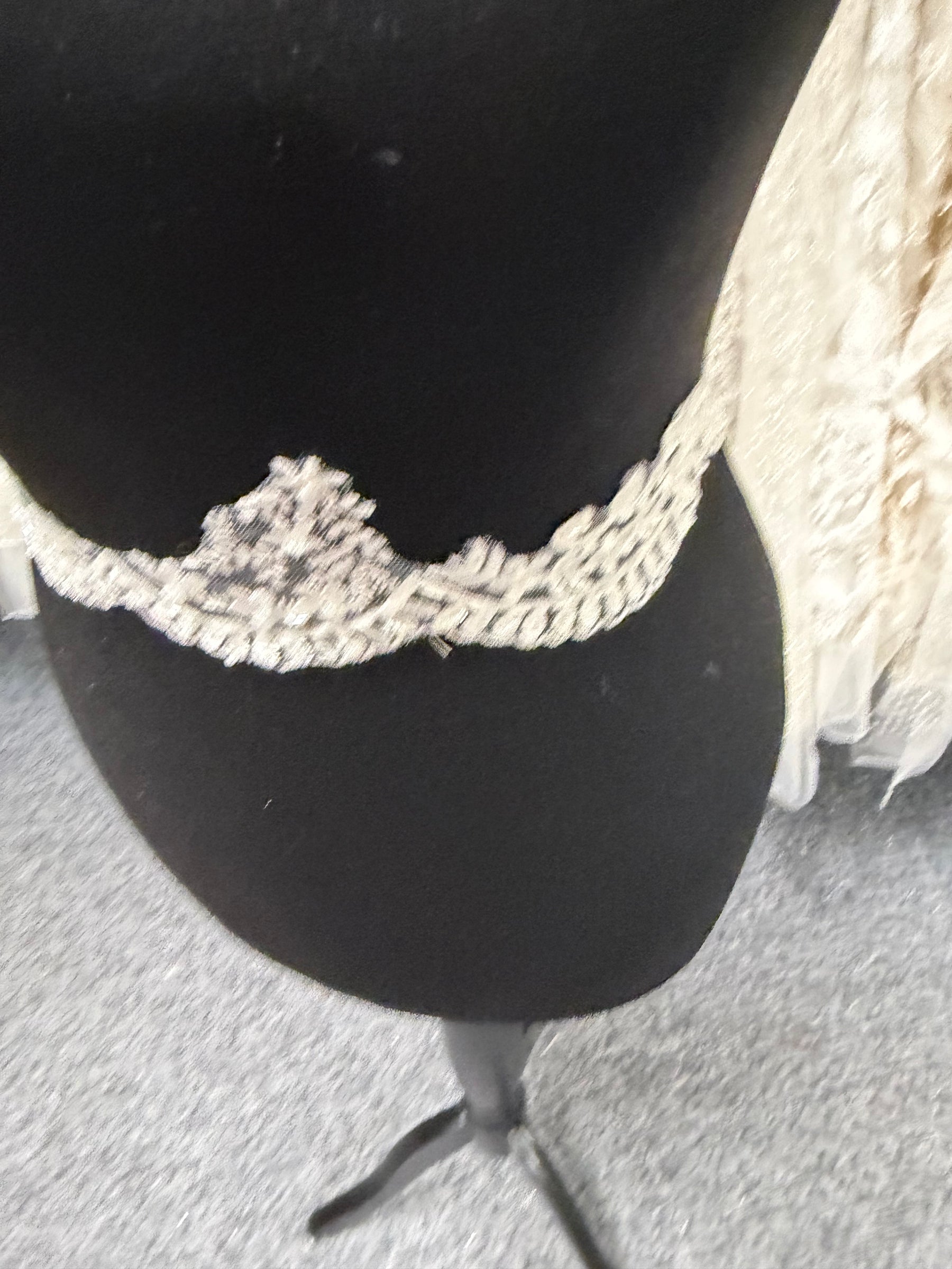 Ivory Beaded Sequin Edging - T838