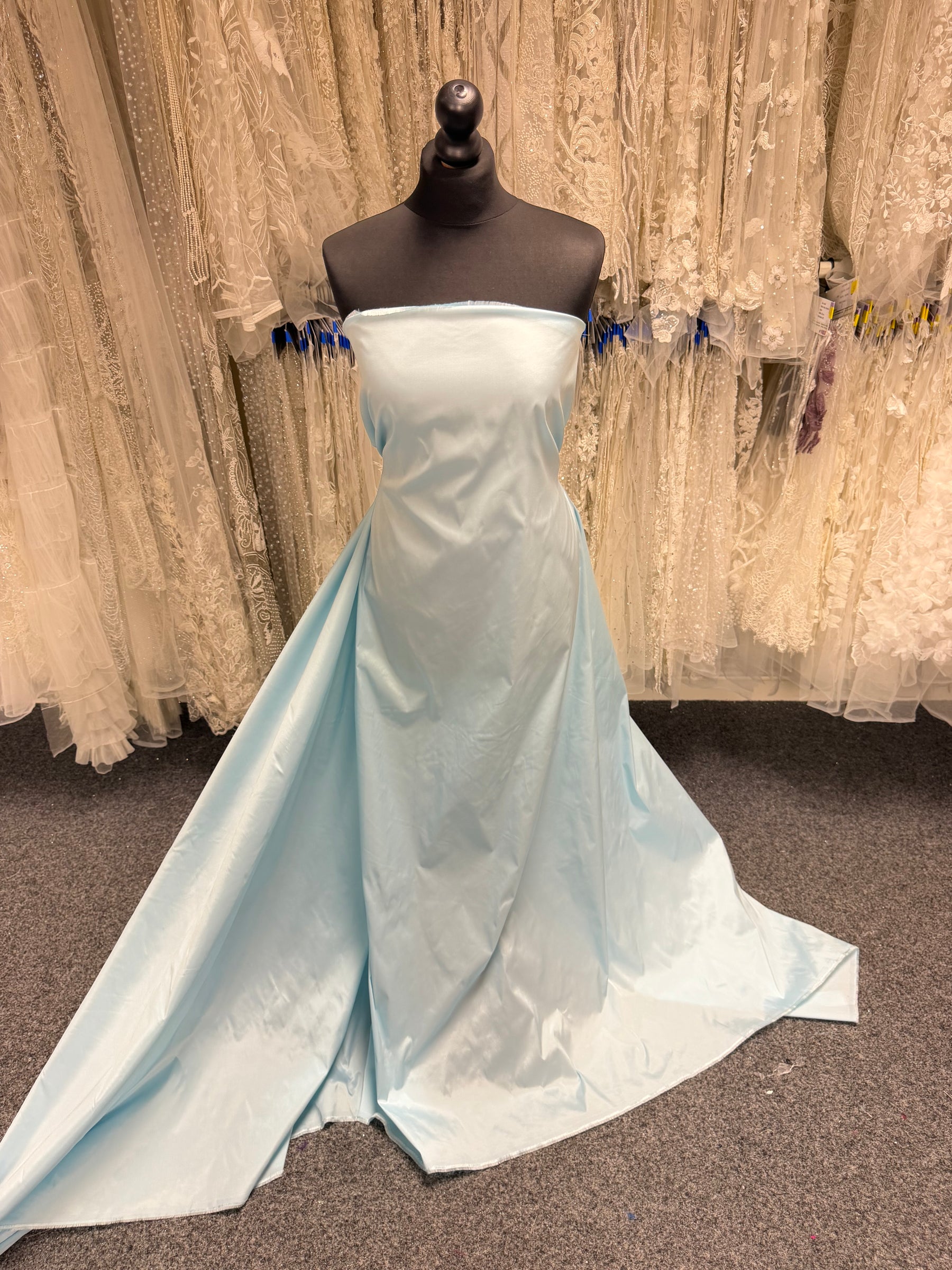 Ice Blue Polyester Taffeta - P75