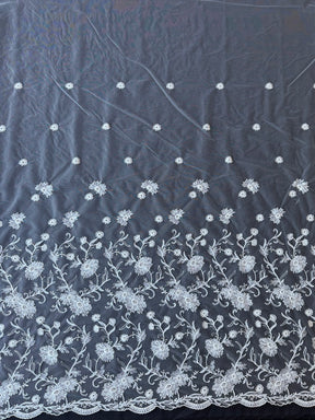 Ivory Embroidered Lace - Orlaith