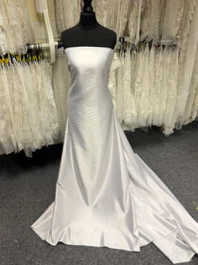 Silver Polyester Lightweight Duchess Satin - P44