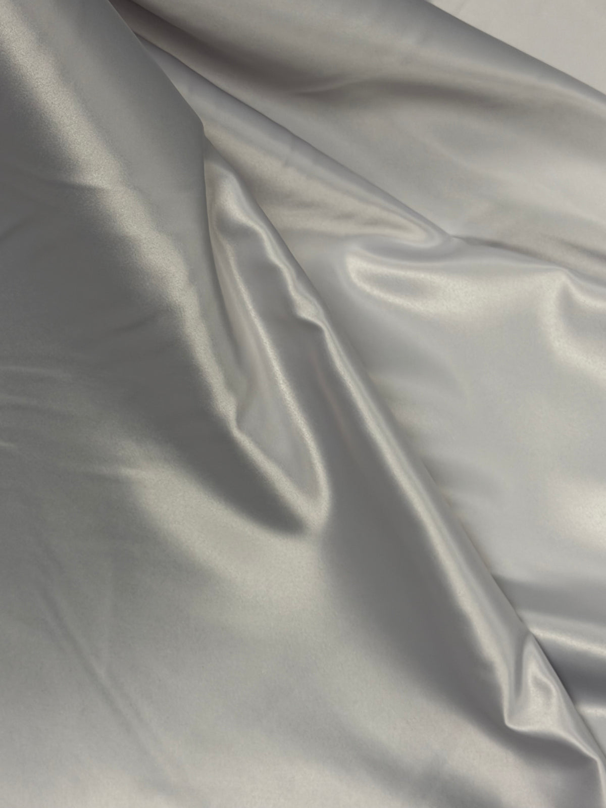 Silver Polyester Lightweight Duchess Satin - P44