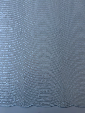 Baby Blue Embroidered Sequin Tulle – EB3020