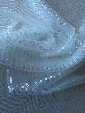 Baby Blue Embroidered Sequin Tulle – EB3020
