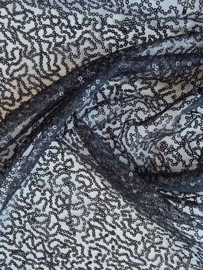 Black Sequin Lace - P913