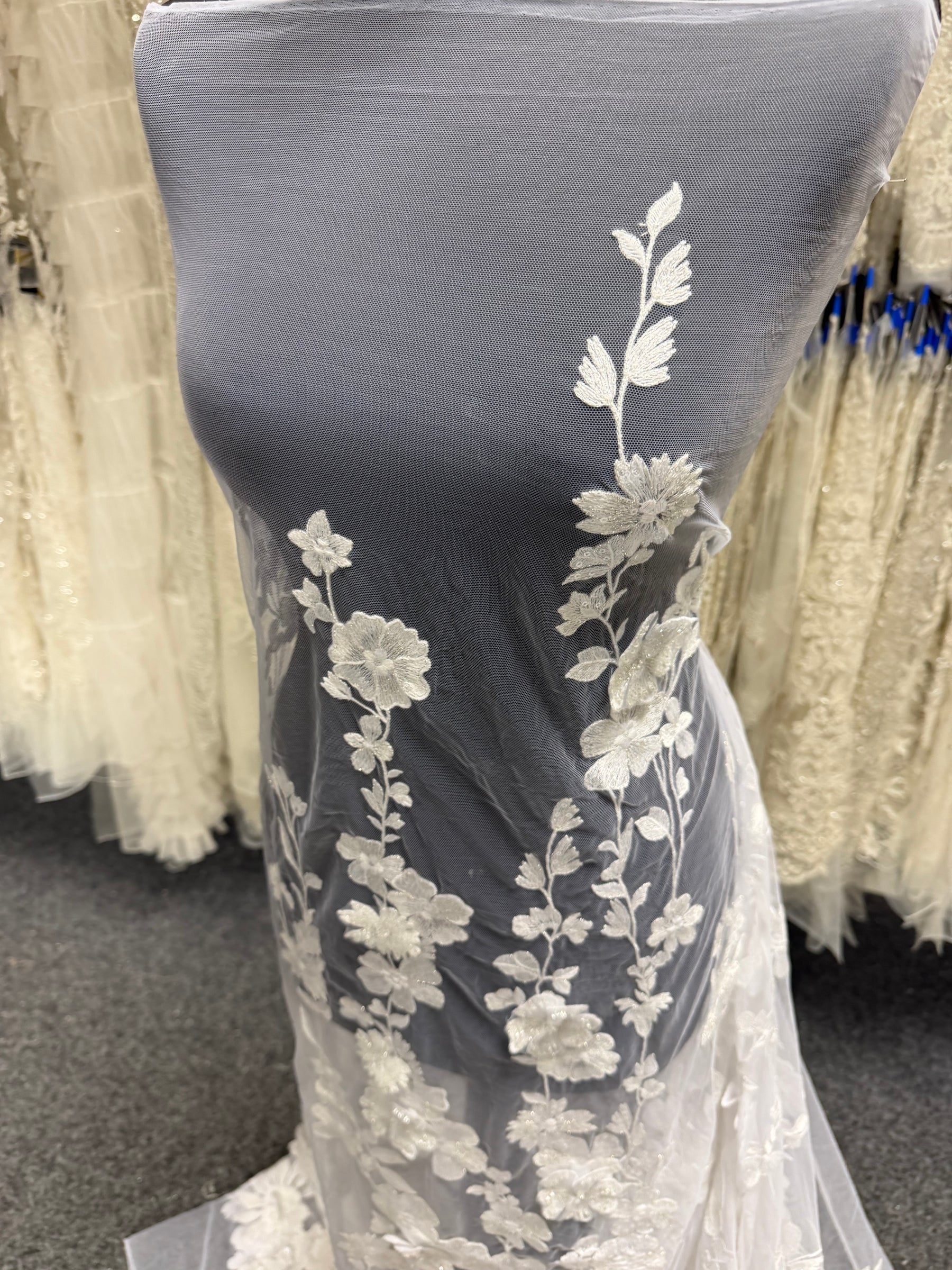White 3D Flower Lace - Arcadia