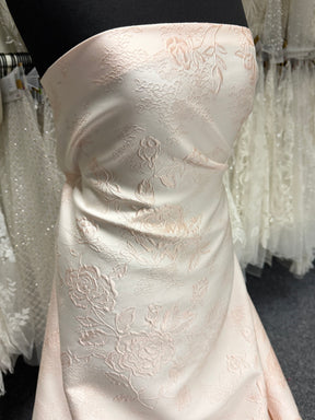 Light Peach Italian Silk Blend Brocade - BR1012