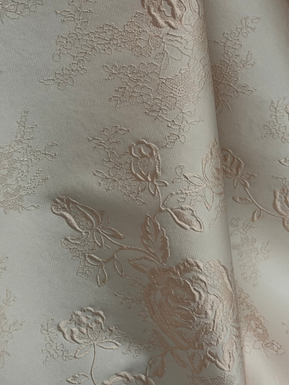 Light Peach Italian Silk Blend Brocade - BR1012