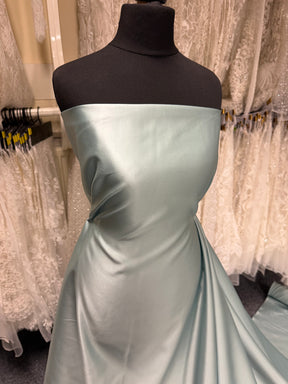 Misty Green Polyester Duchess Satin - P42