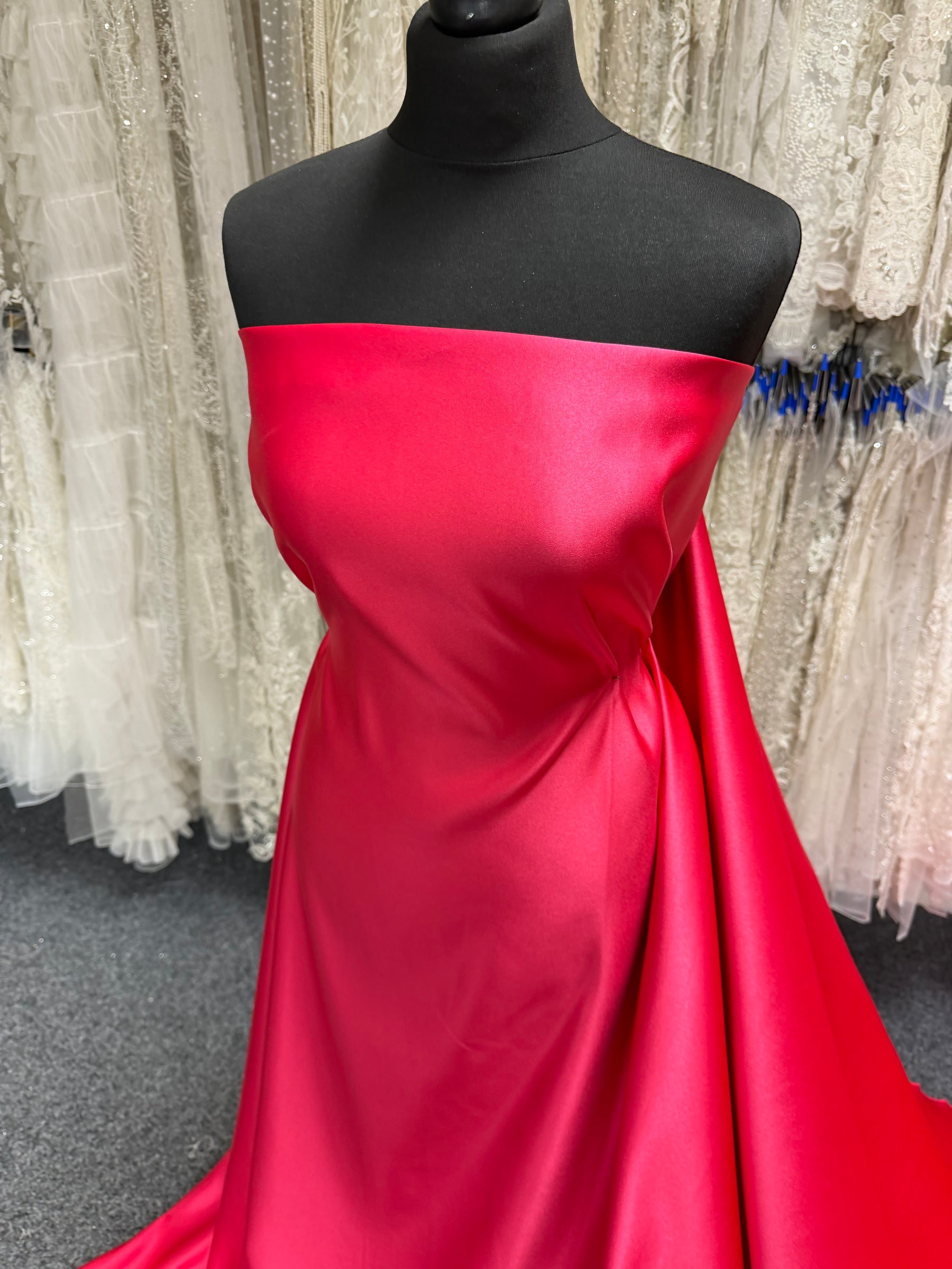 Hot Pink Polyester Satin - Contessa