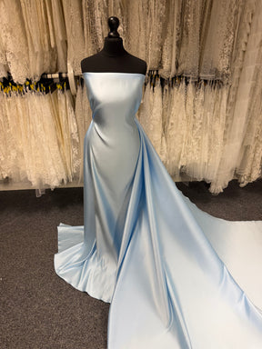 Powder Blue Polyester Duchess Satin - Contessa