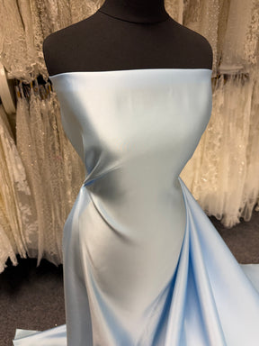 Powder Blue Polyester Duchess Satin - Contessa