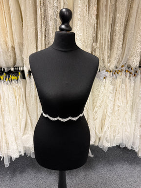 Ivory Beaded Lace Trim - T17
