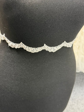Ivory Beaded Lace Trim - T17