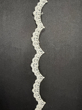 Ivory Beaded Lace Trim - T17