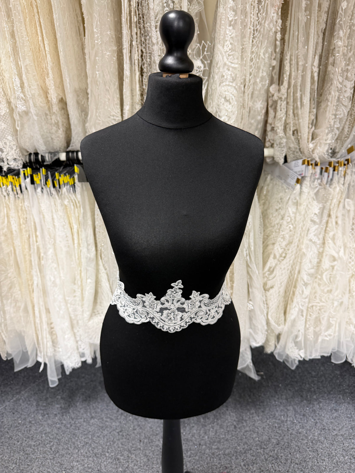 Ivory Embroidered Corded Edging - T870