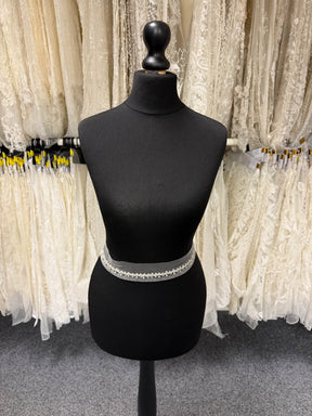 Silver Crystal Beaded Edging - T801