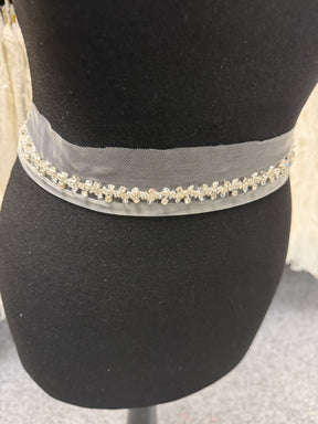 Silver Crystal Beaded Edging - T801