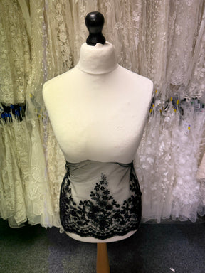 Black Corded Lace Trim - T982