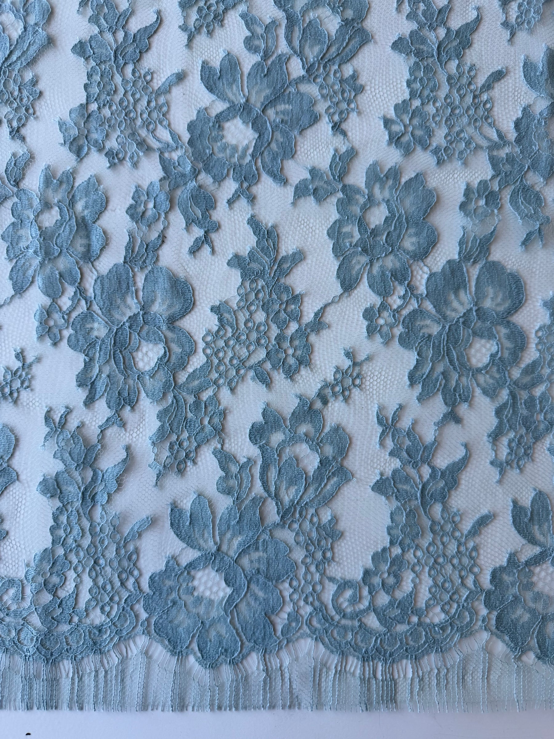 Duck Egg Blue Chantilly Lace - P305 (90cm)