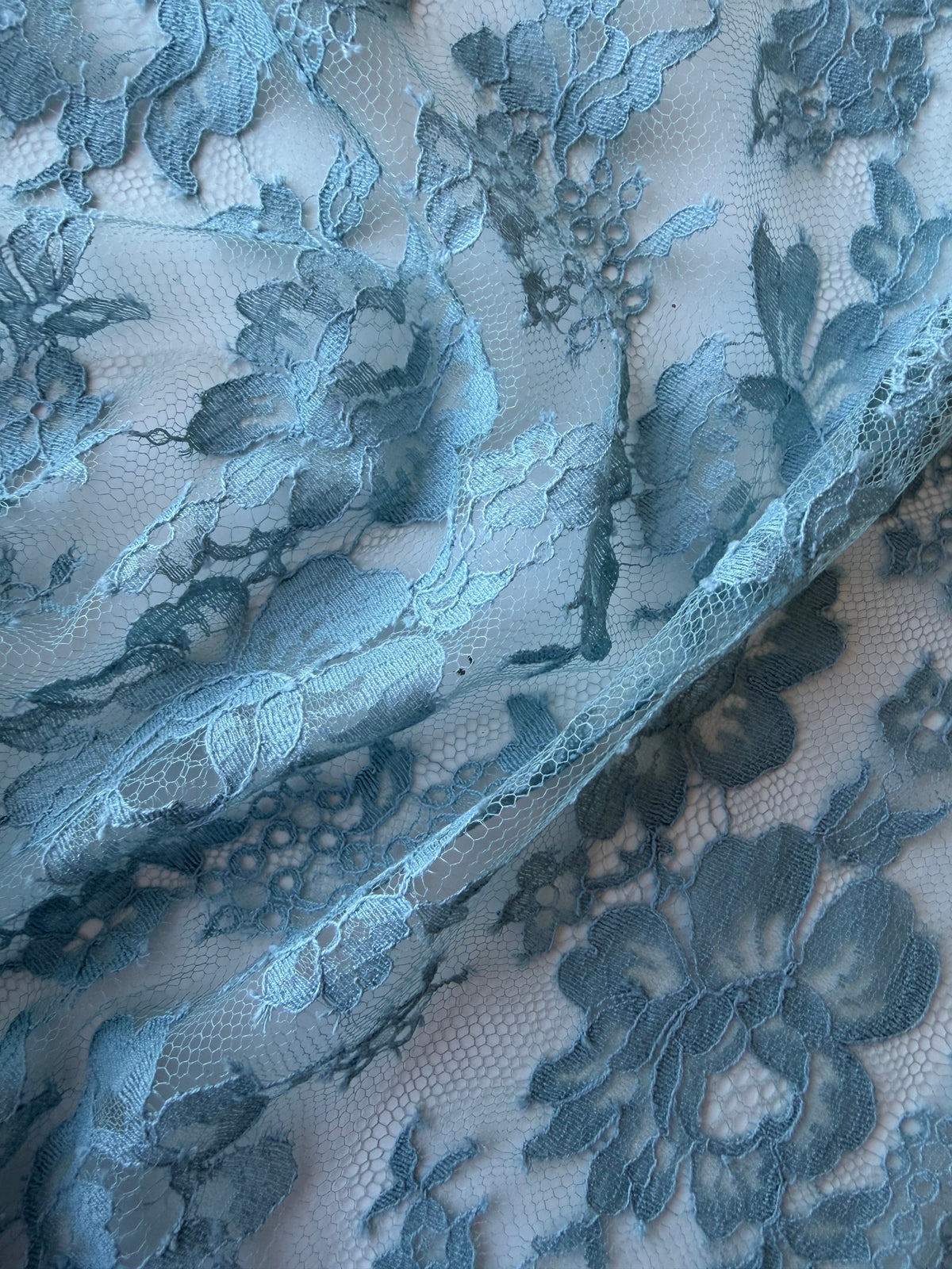Duck Egg Blue Chantilly Lace - P305 (90cm)