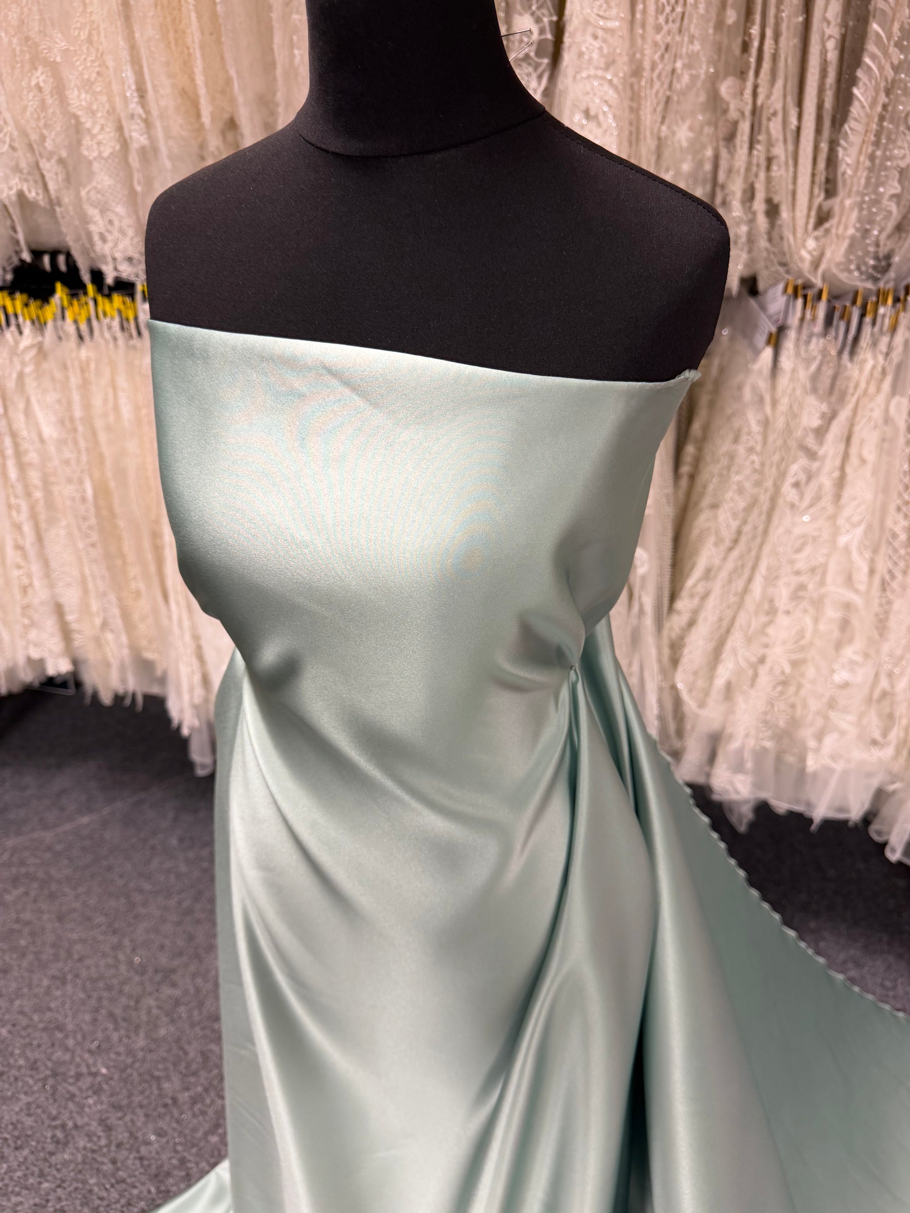 Sage Green Polyester Satin - Contessa (CF)