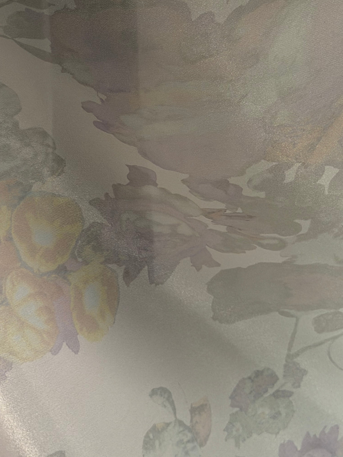 Ivory with Multi Coloured Printed Organza - PR2007
