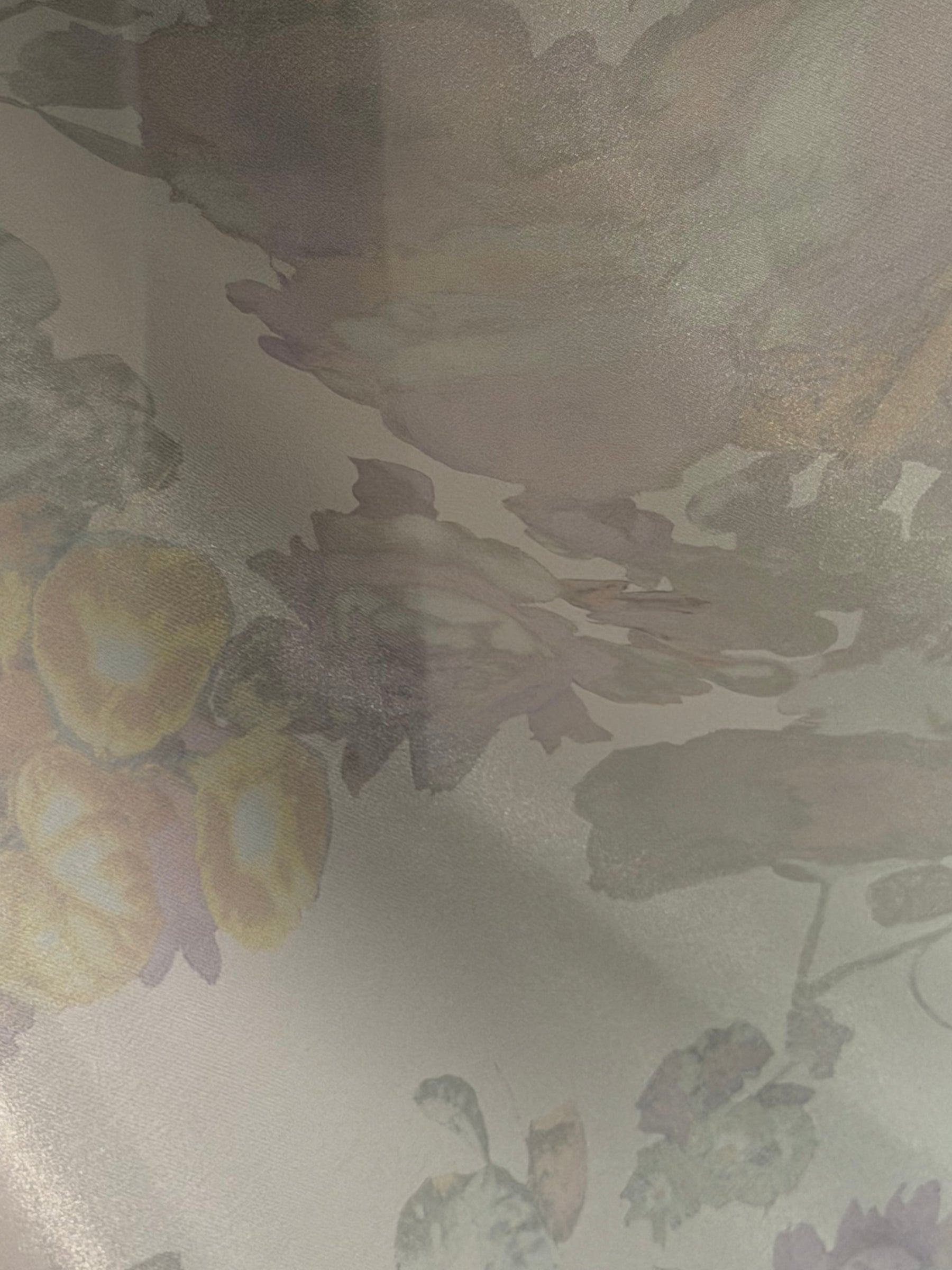 Ivory with Multi Coloured Printed Organza - PR2007