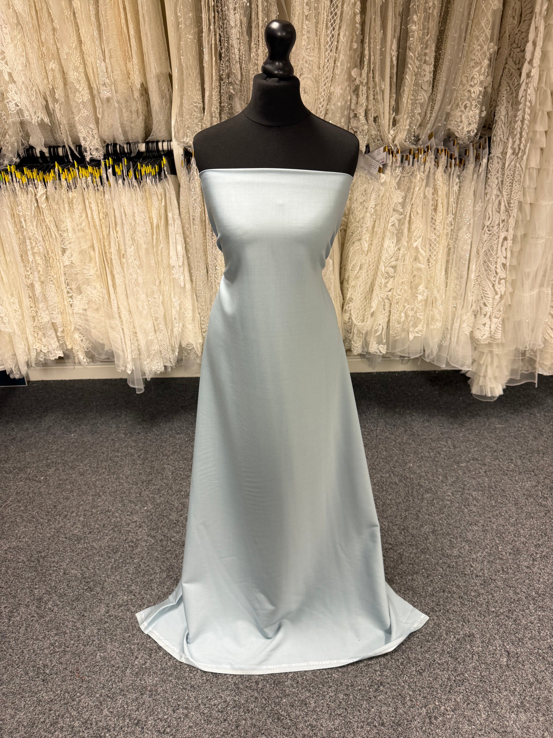 Duck Egg Blue Stretch Italian Wool Crepe - PH4002