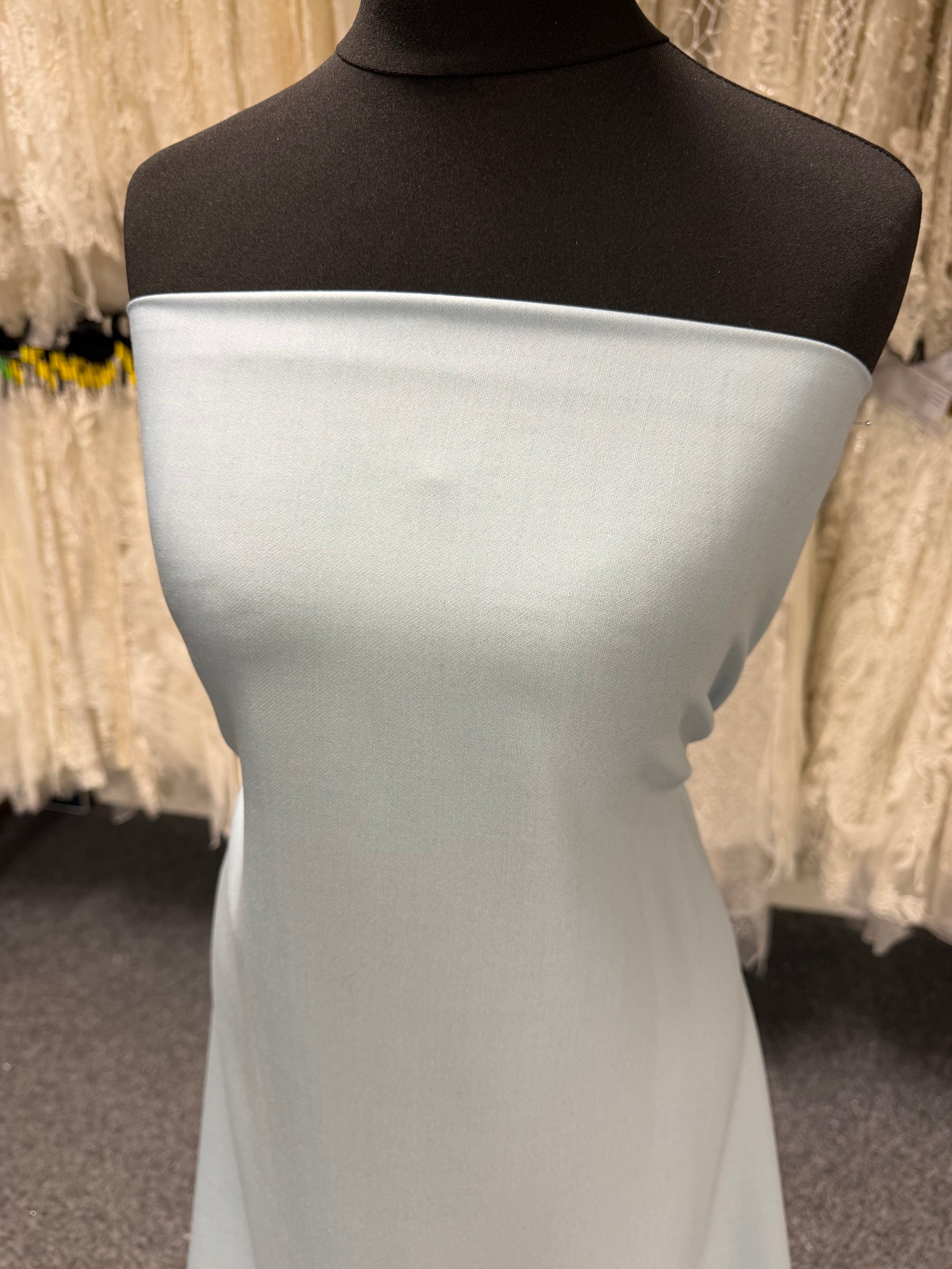 Duck Egg Blue Stretch Italian Wool Crepe - PH4002