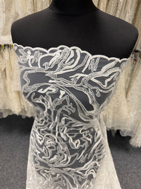 Ivory Sequin Lace - EB3012