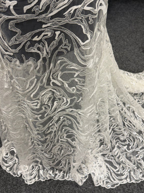 Ivory Sequin Lace - EB3012