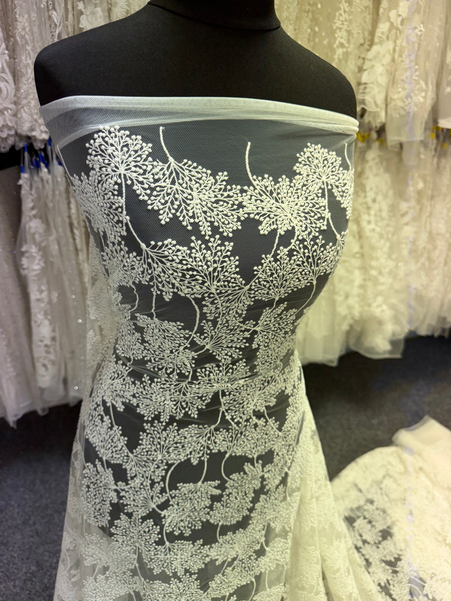 Ivory Floral Embroidery Lace - EB5037