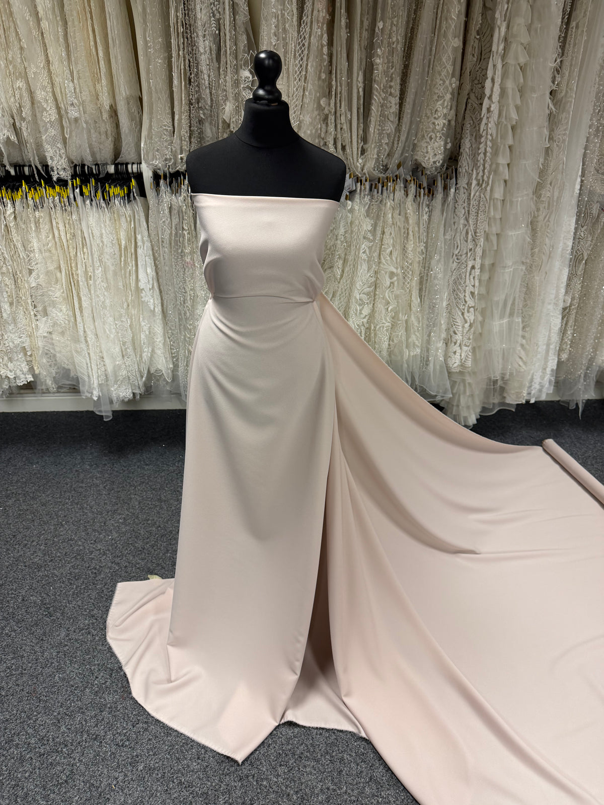 Dusky Rose Medium Weight Poly Crepe - P59