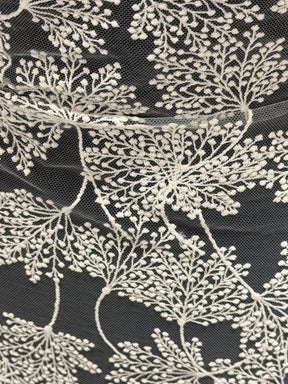 Ivory Floral Embroidery Lace - EB5037