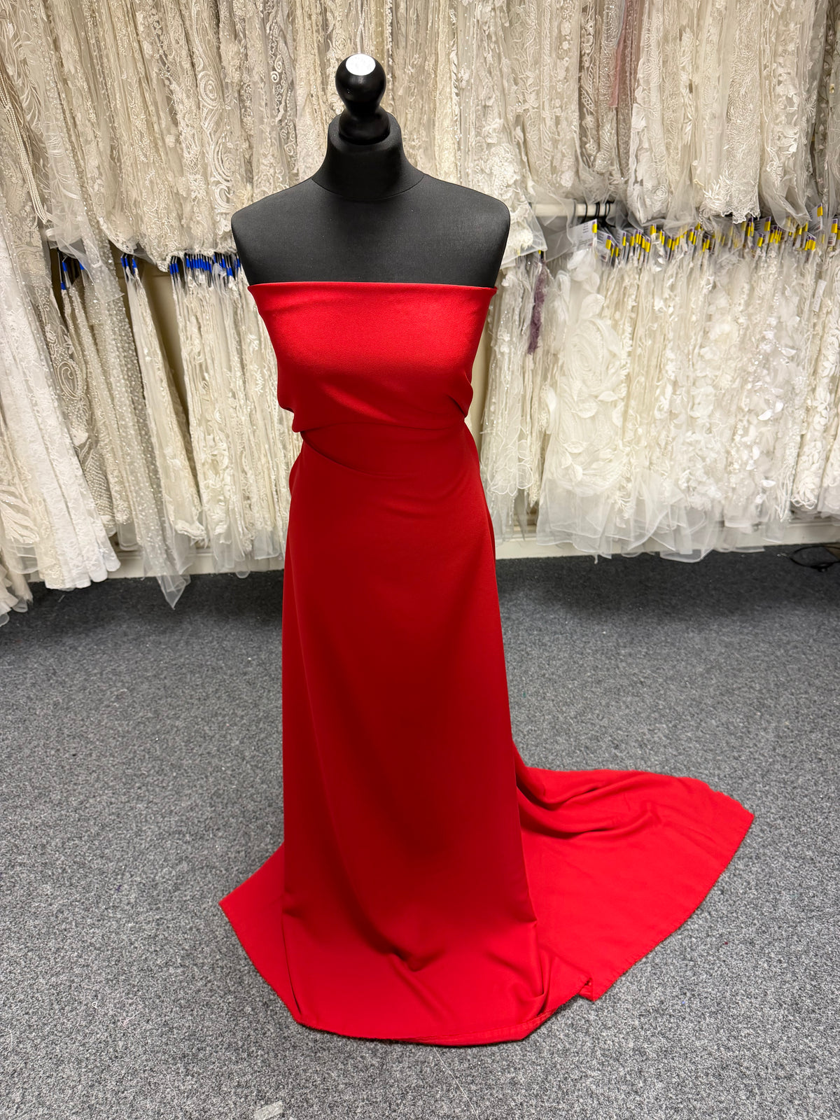 Red Medium Weight Polyester Crepe - P59