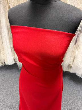 Red Medium Weight Polyester Crepe - P59