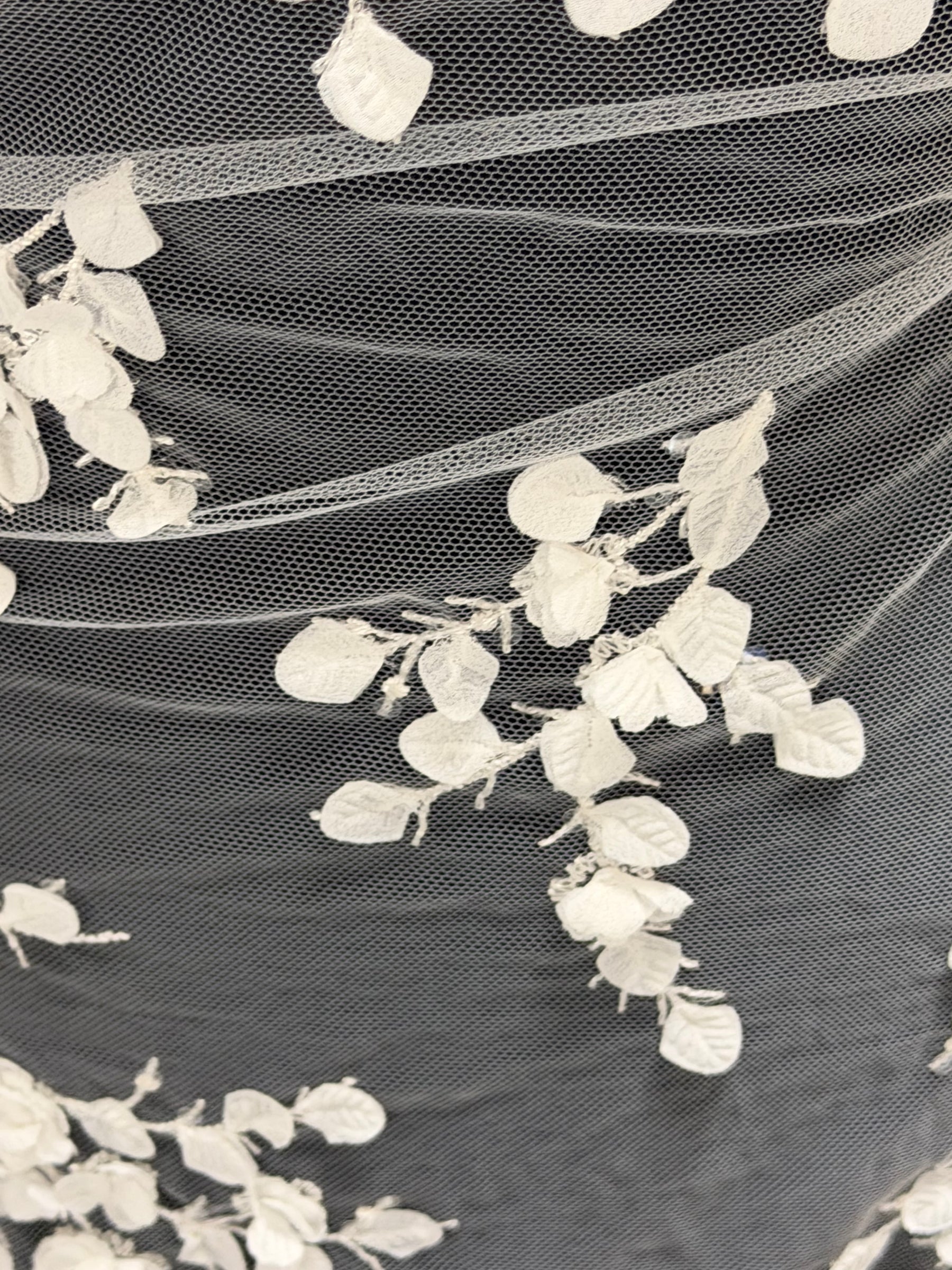 Ivory Embroidered Sequin Tulle – EB3005