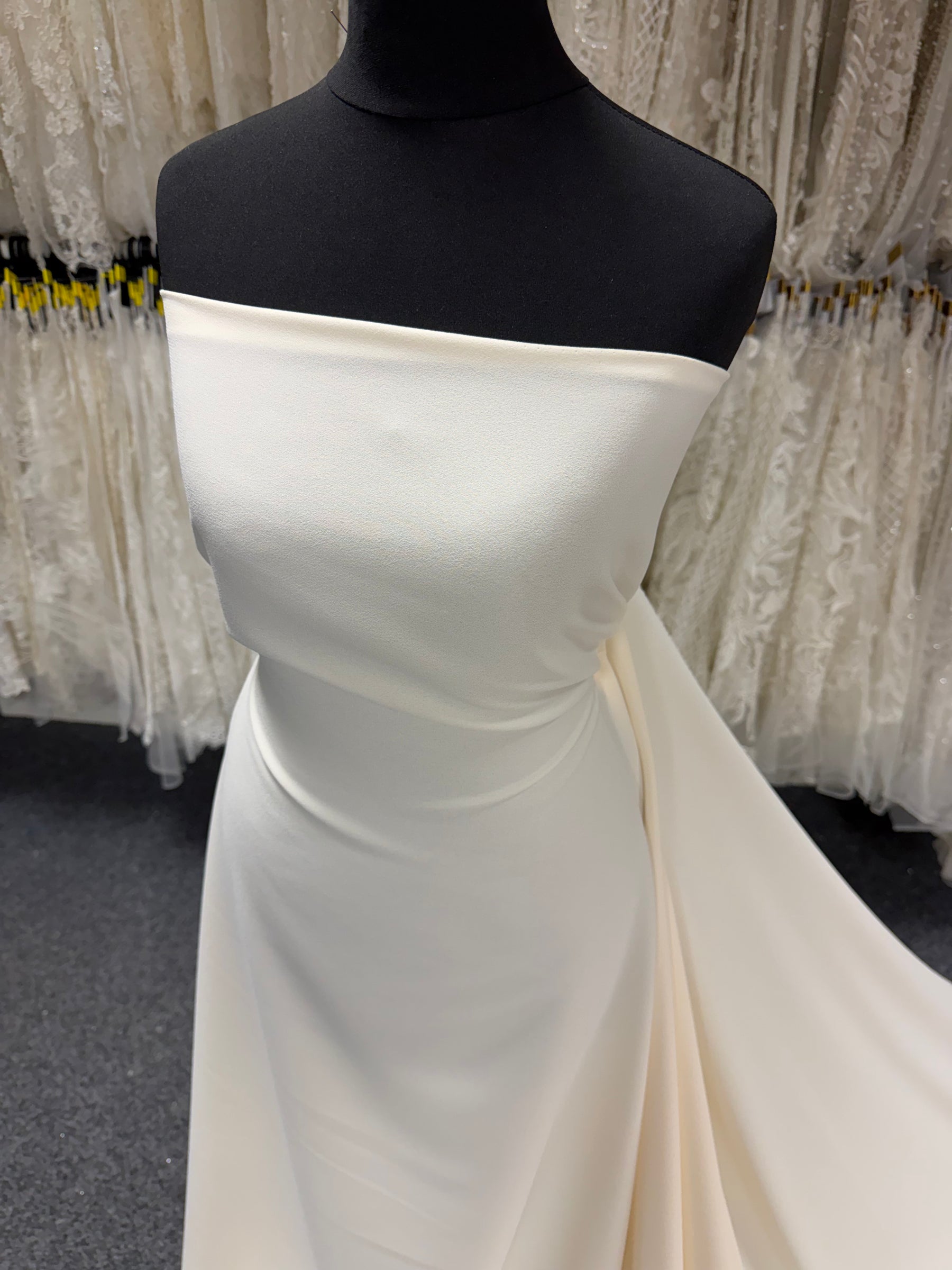 Dark Ivory Medium Weight Polyester Crepe - P59