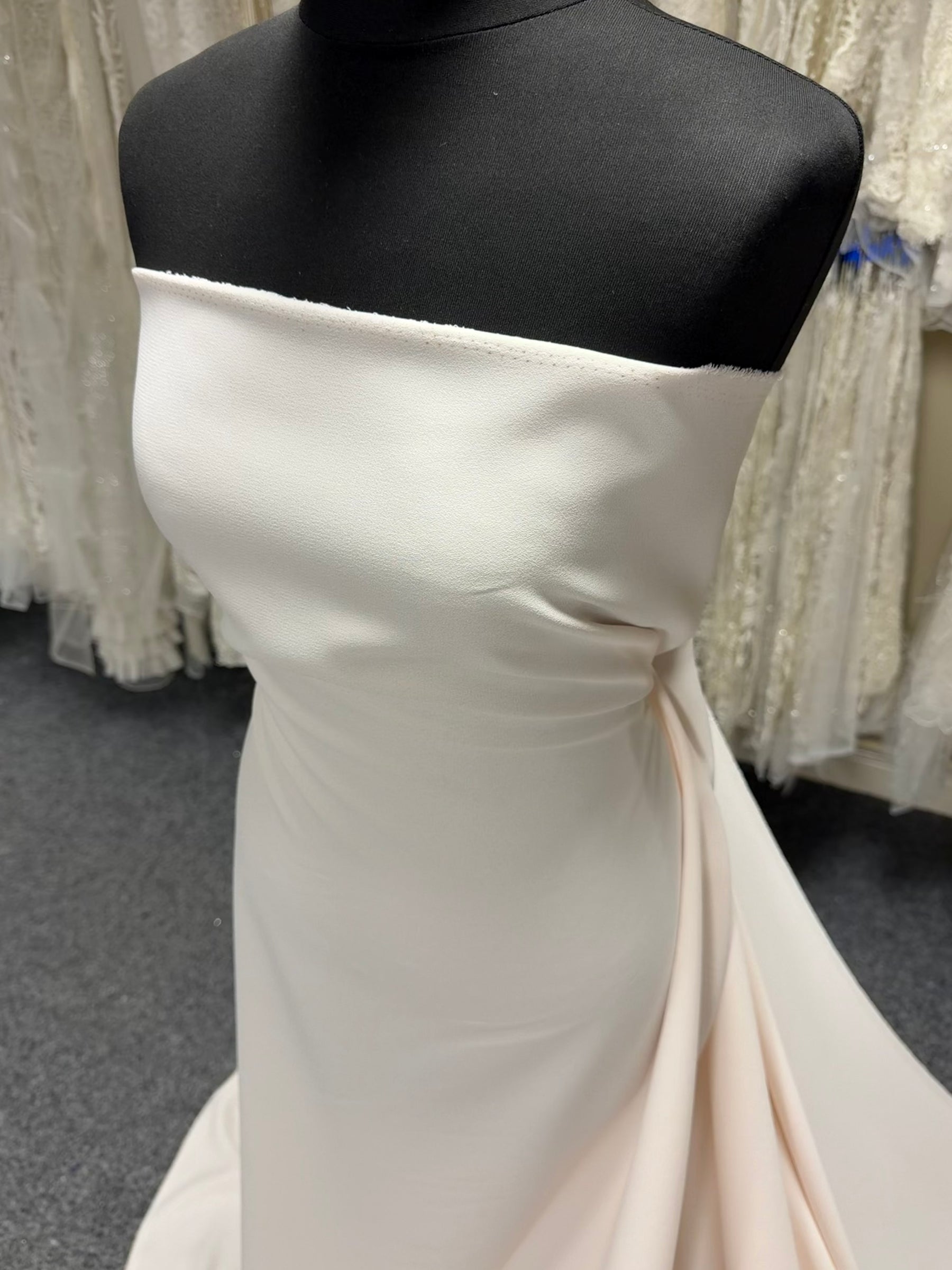 Shell Pink M/Wt Poly Crepe - P59
