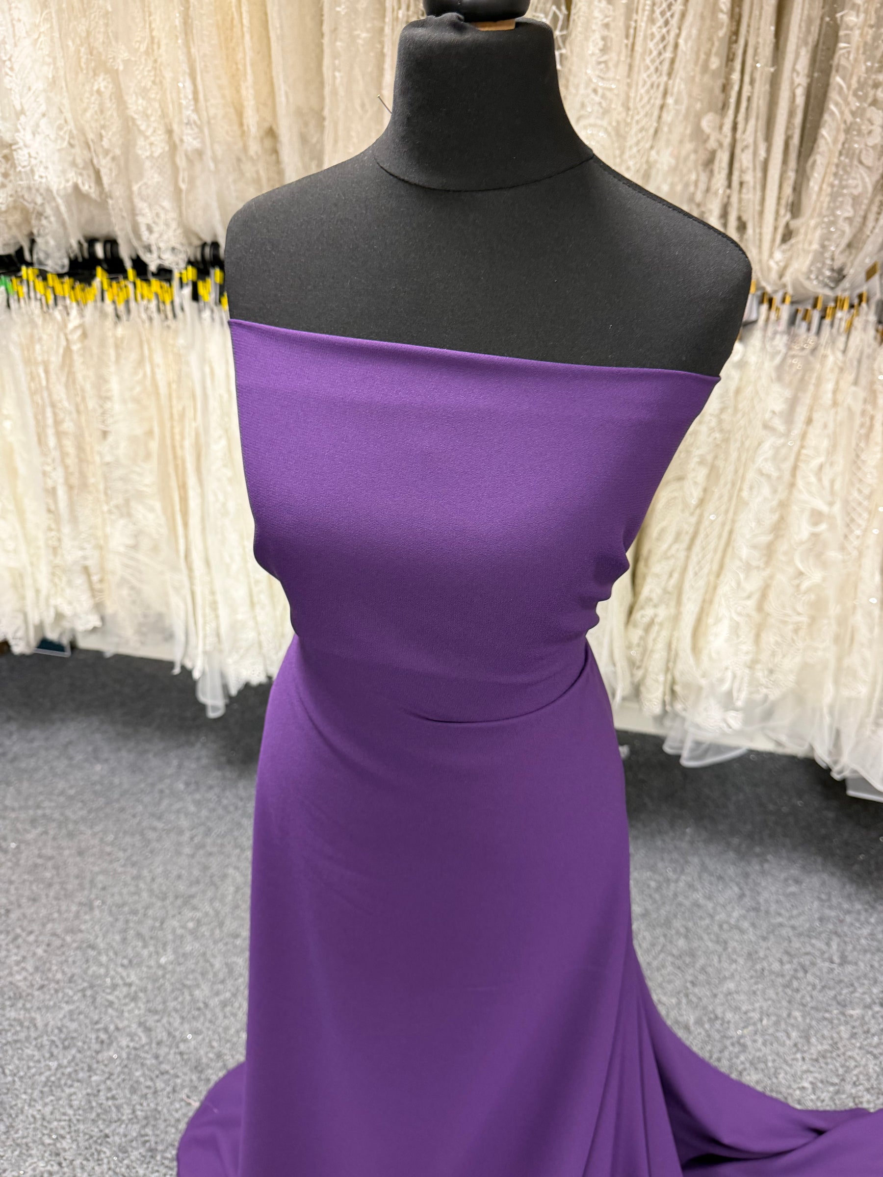 Purple Medium Weight Polyester Crepe - P59