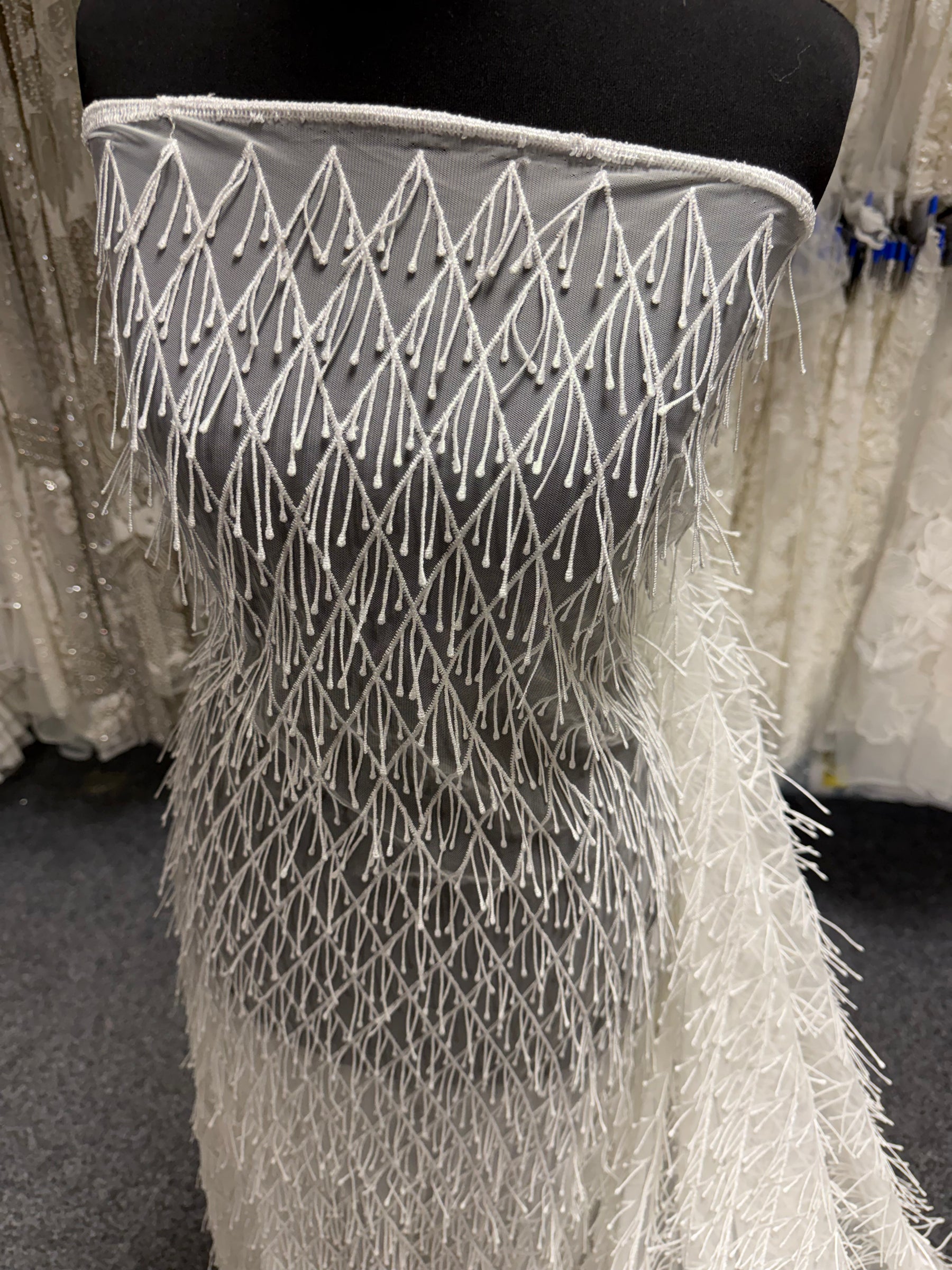 Ivory Embroidered 3D Lace - EB5029