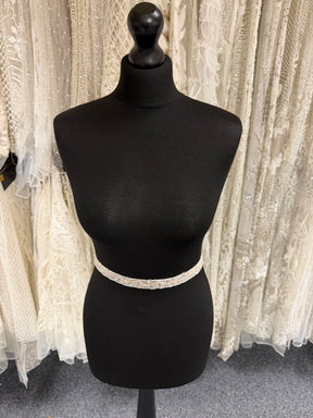 Coffee Beaded Lace Trim - T80