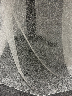 Ivory Embroidered Sequin Tulle – EB3001