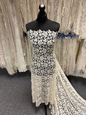 Ivory Sequin Guipure Lace - P220