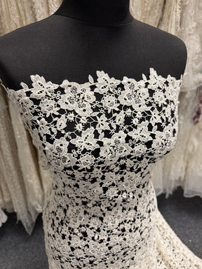 Ivory Sequin Guipure Lace - P220