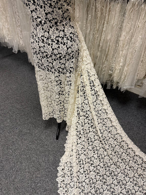 Ivory Sequin Guipure Lace - P220